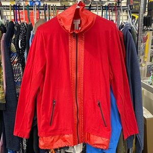 Zenergy by Chico Vibrant Red Zip-Up Jacket Sz 3 (Size XL)